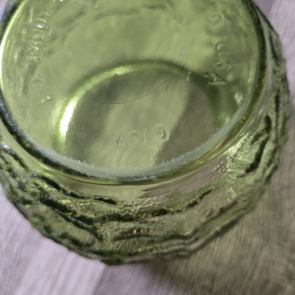 Vintage E.O. Brody Co. Chartreuse Green Hobnail Glass Vase MCM - Picture 5 of 8